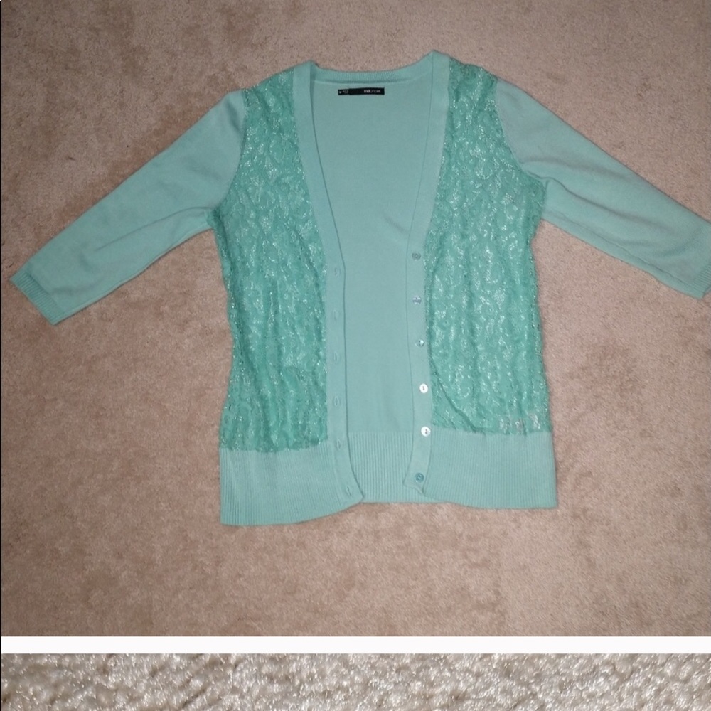 Mint colored cardigan